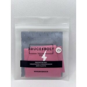 Bruce Bolt Youth Arm Sleeve Dusty Pink New Baseball Softball Compression